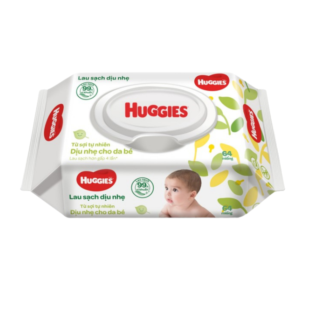 Khăn Giấy Ướt Huggies Không Mùi Không Cồn Dưỡng Ẩm Lành Tính Cho Bé Không Chứ Cồn 80 Tờ - Bibo Mart