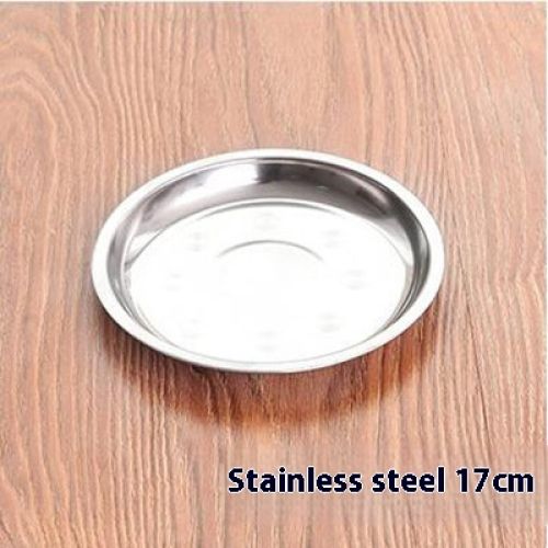 QIAN TI ZI จานกลมสแตนเลสหนาสำหรับบ้าน ราคา 20 บาท*ส่งฟรี