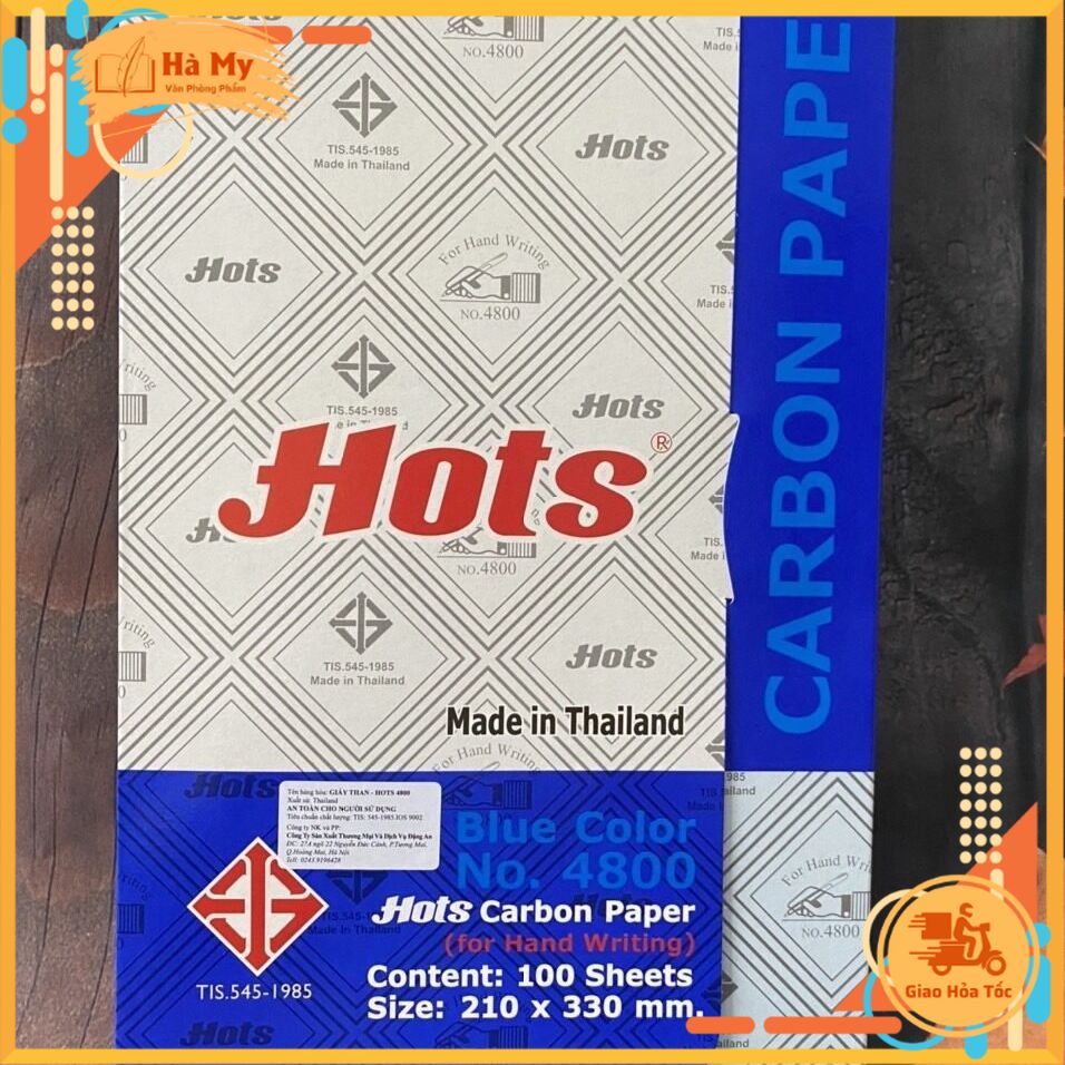 Giấy than xanh host xấp 100 tờ 21x33cm