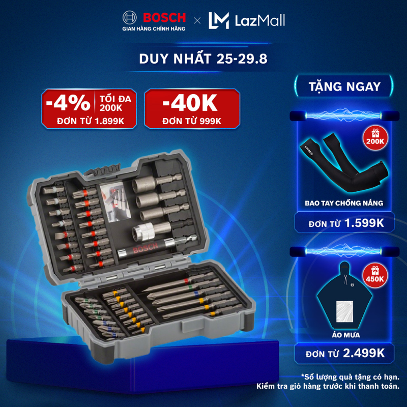 Bộ dụng cụ Bosch 43 món
