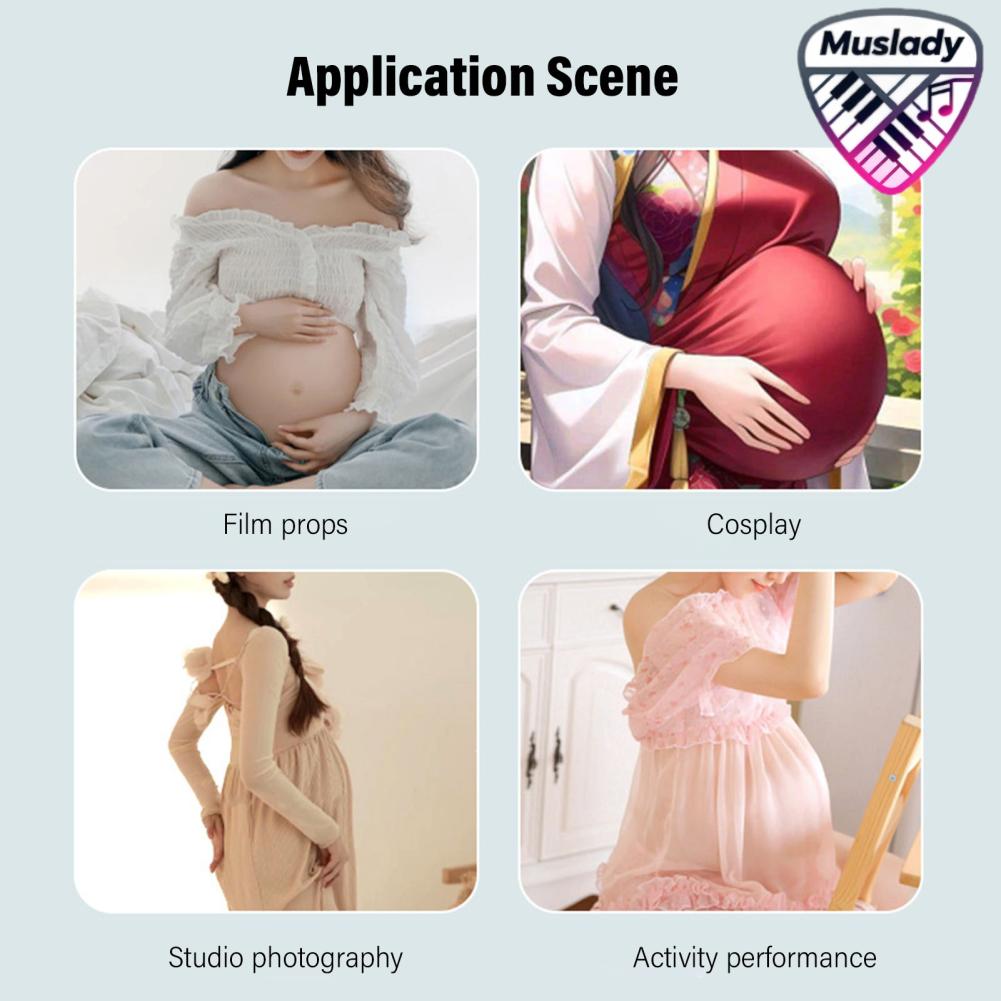MUSLADY ท้องเทียมซิลิโคนอ่อนนุ่มตั้งครรภ์ท้อง Bump สำหรับงานปาร์ตี้ STAGE Performance ราคา 3,182 บาท*ส่งฟรี