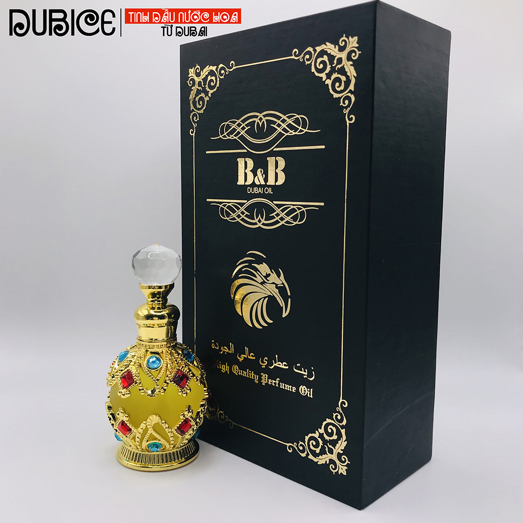 Tinh dầu nước hoa Dubai B&B 20ml dạng chấm chai đính đá cao cấp tặng kèm