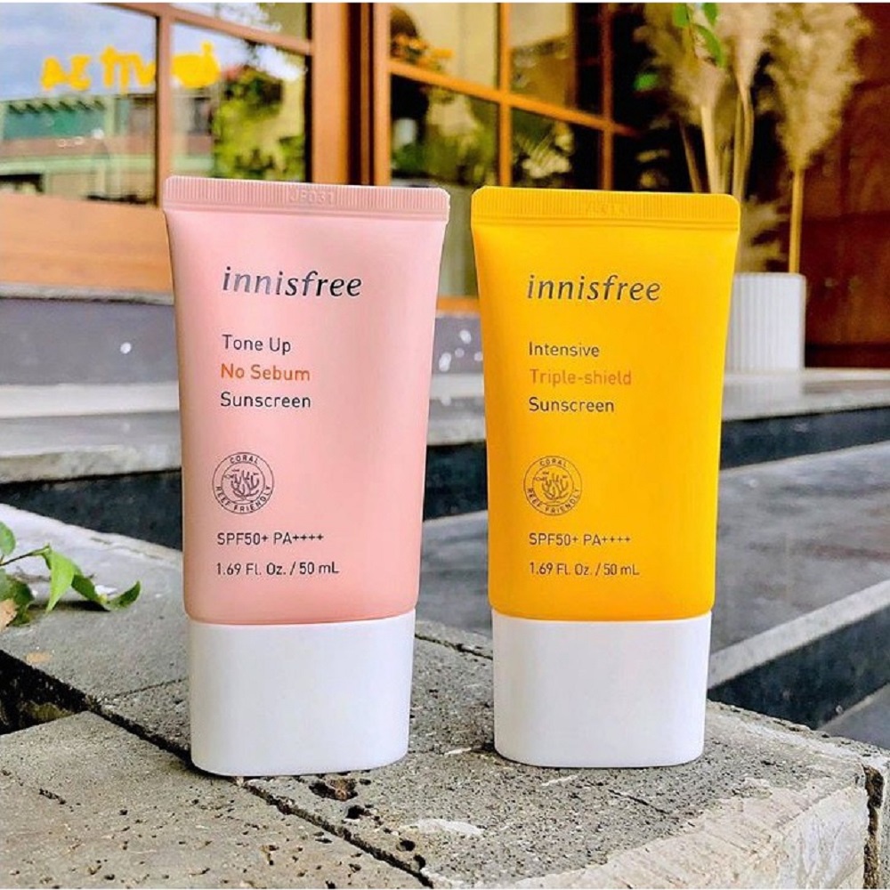 (giá sỉ) Kem chống nắng innisfree trắng da, Kem chống nắng nâng tone  hàn quốc dành cho da dầu và da