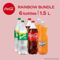 Coca-Cola Sprite Regular Royal Tru Orange 1.5L Rainbow Bundle - Pack of 6
