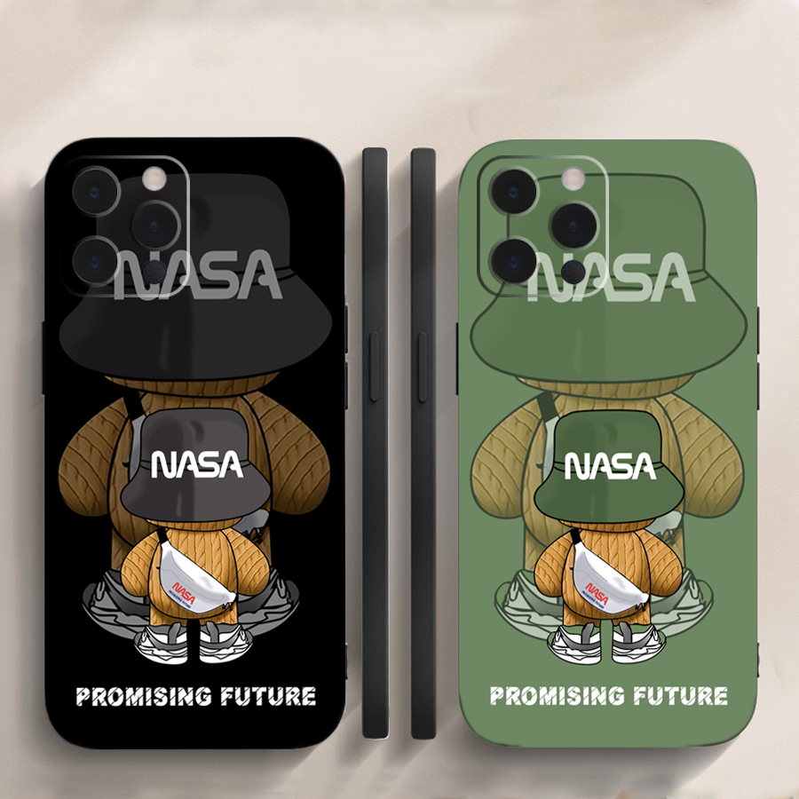 Ốp lưng iρhone 12, 12 Pro, 12 Pro Max, 13, 13 Pro, 13 Pro Max cạnh viền vuông, có bảo vệ camera in hình NASA