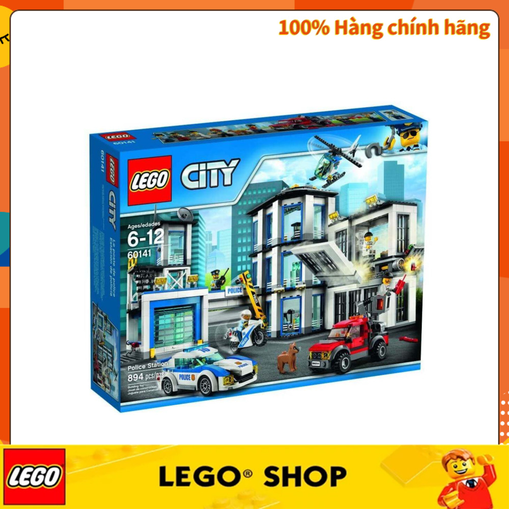 100% chính hãng LEGO City Police Station 60141 Building Kit 894pcs 6+ Đồ