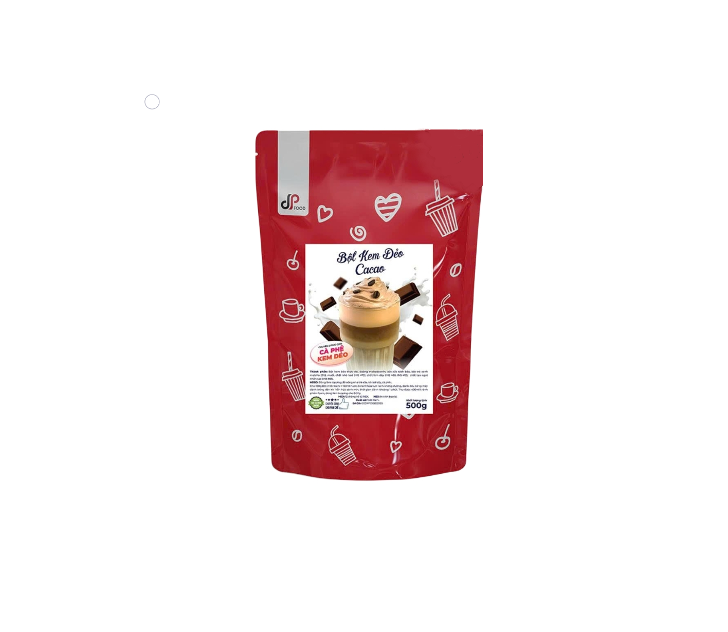 Bột kem dẻo cacao DP Food 500g