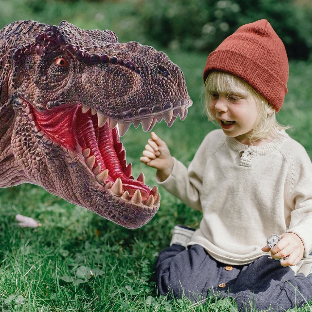 Khủng long Rối tay mềm ruer khủng long đồ chơi Jurassic raptors thực tế con rối khủng long tay RỐI NGÓN tay khủng long Đồ chơi nhân vật phim hành động