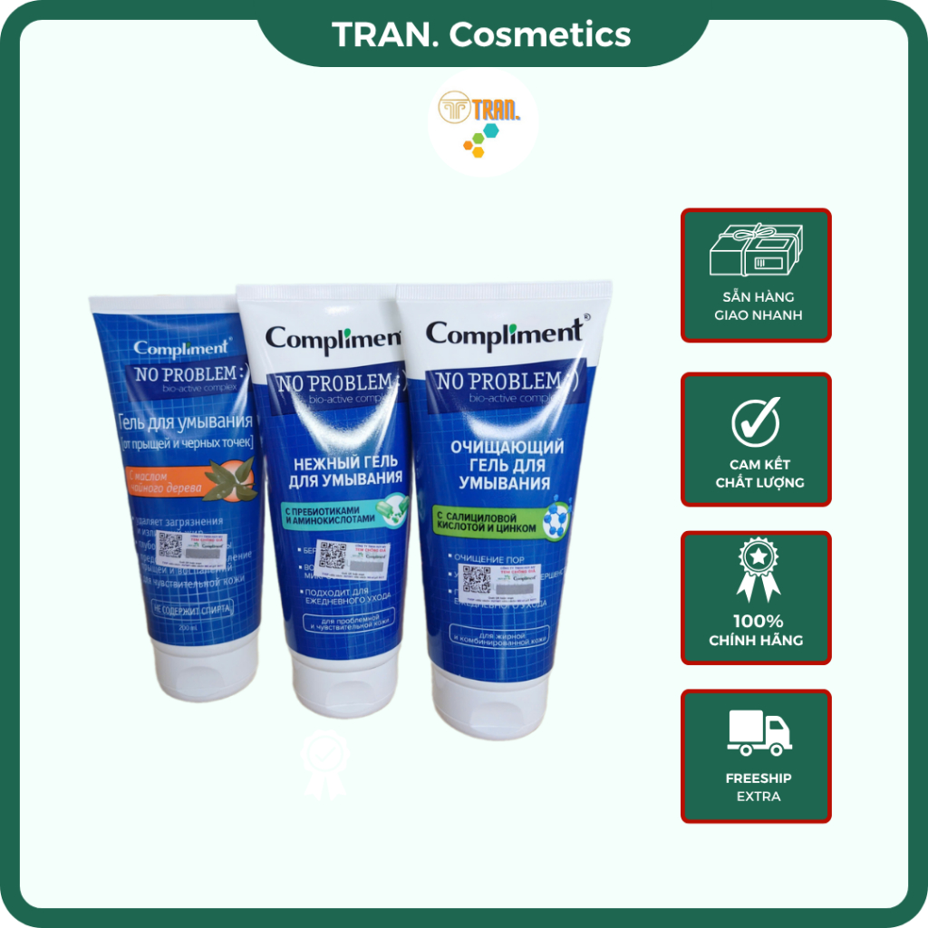 Sữa Rửa Mặt Compliment SRM Cho Da Dầu Compliment Nhiều Màu Hợp Với Từng Loại Da Hỗ Trợ Giảm Mụn - TR