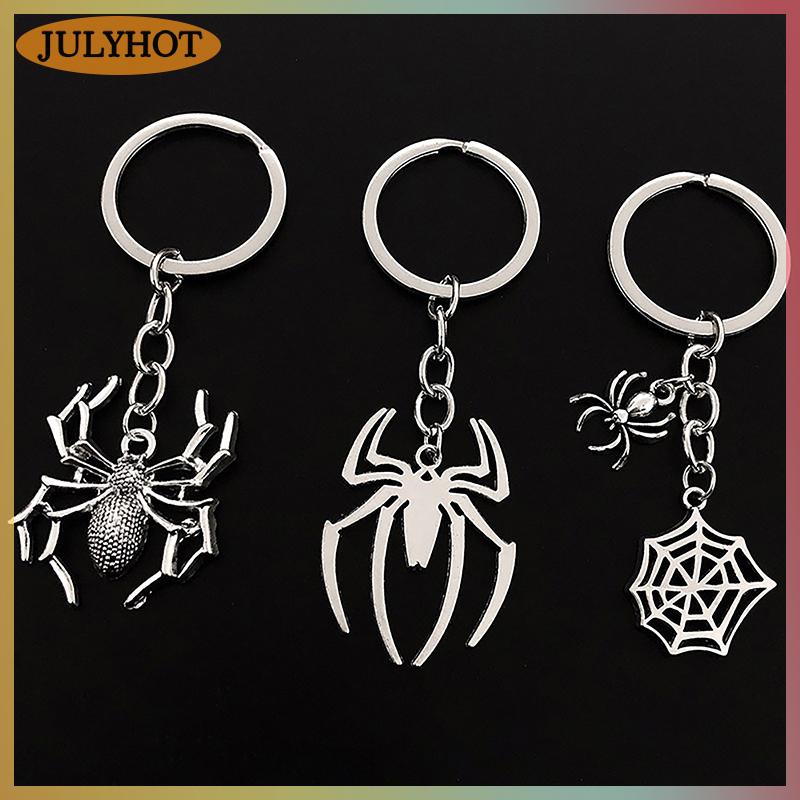 JULYHOT Cá nhân spider Keychain araneid động vật vòng chìa khóa kim loại móc chìa khóa phụ nữ người đàn ông Túi xách accessorie Key chủ xe Keychain