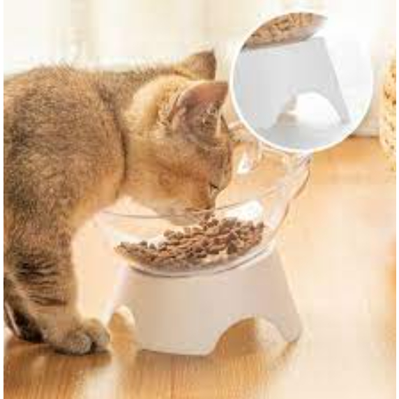 Chén bát ăn đơn nghiêng chống gù cho chó mèo