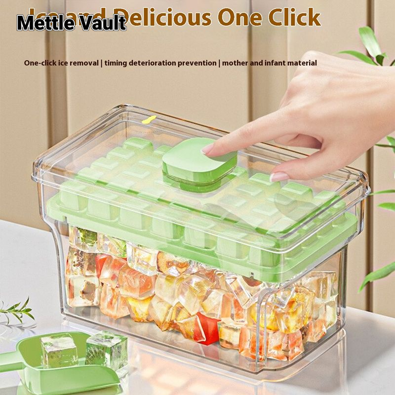 Mettle Vault One-Press Ice Cube Maker with Storage Box, Easy Release & BPA-Free for Home Use ราคา 9 บาท*ส่งฟรี