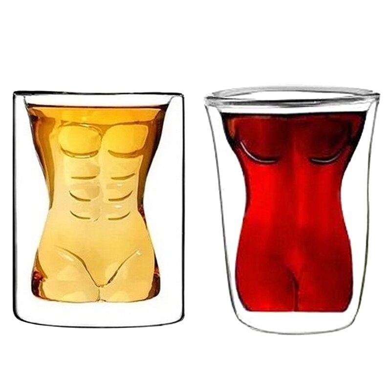 for Creative Funny Coffee Mugs Cup Muscle Wine Glass Whiskey Vodka Shot Glass Valentine Gift Double Layer Easy to Use Cl zhangcam ราคา 396 บาท*ส่งฟรี