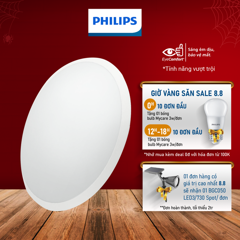 Bộ đèn ốp trần philips led tròn 31808 cavanal led 4000k 13.5w