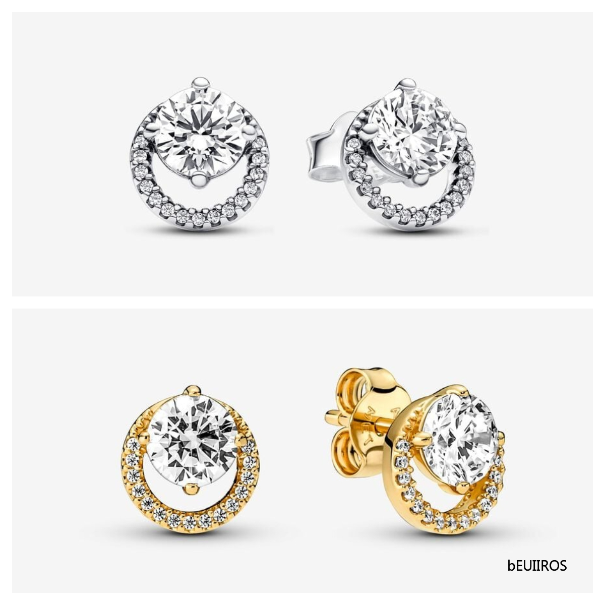 2024 New Sparkling Round Halo Stud Earrings