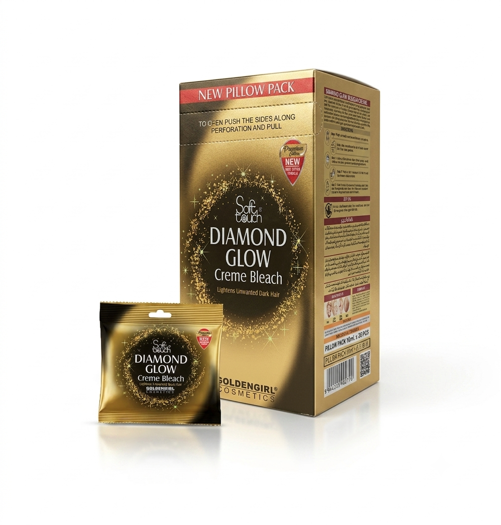 Soft Touch New-Diamond Glow Cream Bleach 36 Pieces | Body Moisturising Care | 10ml