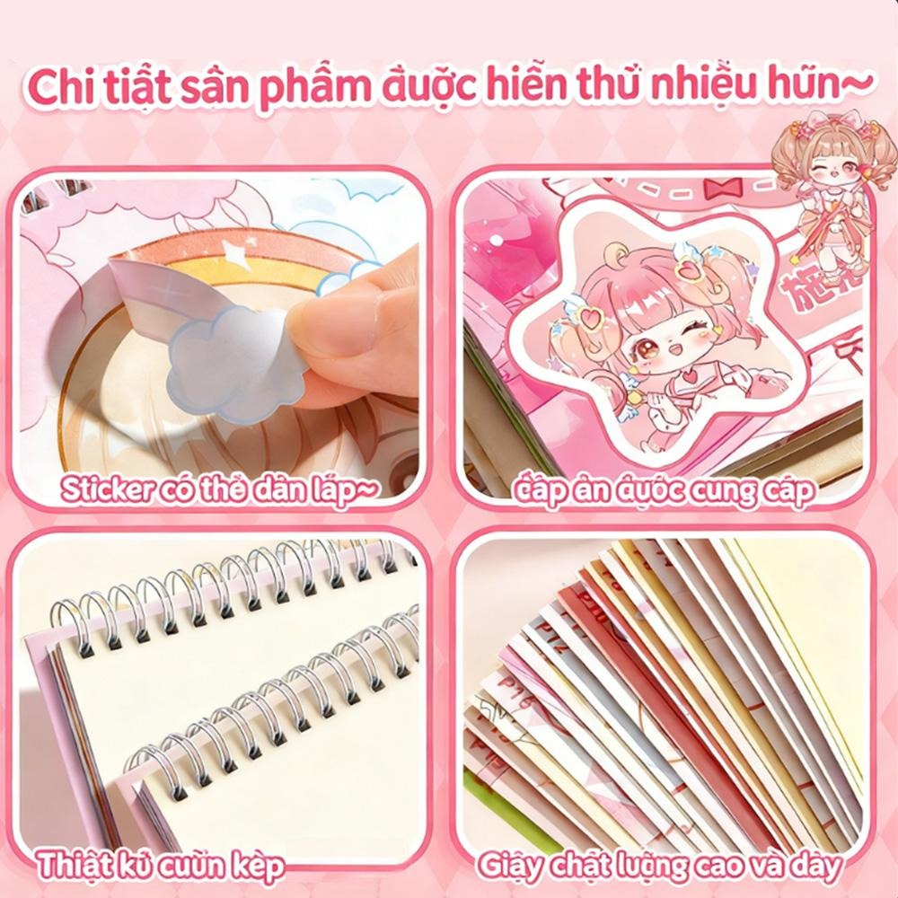 trang phục công chúa, dán nhãn, đổi trang phục, tích hợp chức năng, nhiều cách chơi thú vị, phát triển tư duy sáng tạo, thỏa sức tưởng tượng, bé, tô màu, và trang điểm