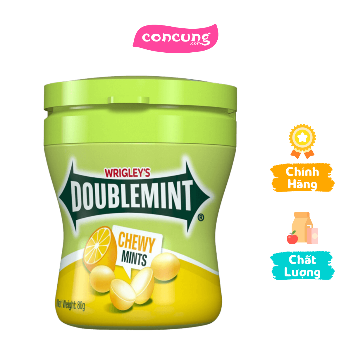 Kẹo nhai DM Hương Chanh Bạc Hà 80g
