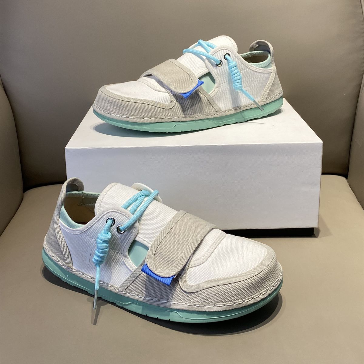 Giày Nam Sành Điệu Hề 2024 Mùa Xuân Mới Velcro Mặt Vải Thoáng Khí Thoải Mái Douyin Nhanh Tay Hot Phong Cách Thoải Mái Giày Thể Thao Thường Ngày - 5