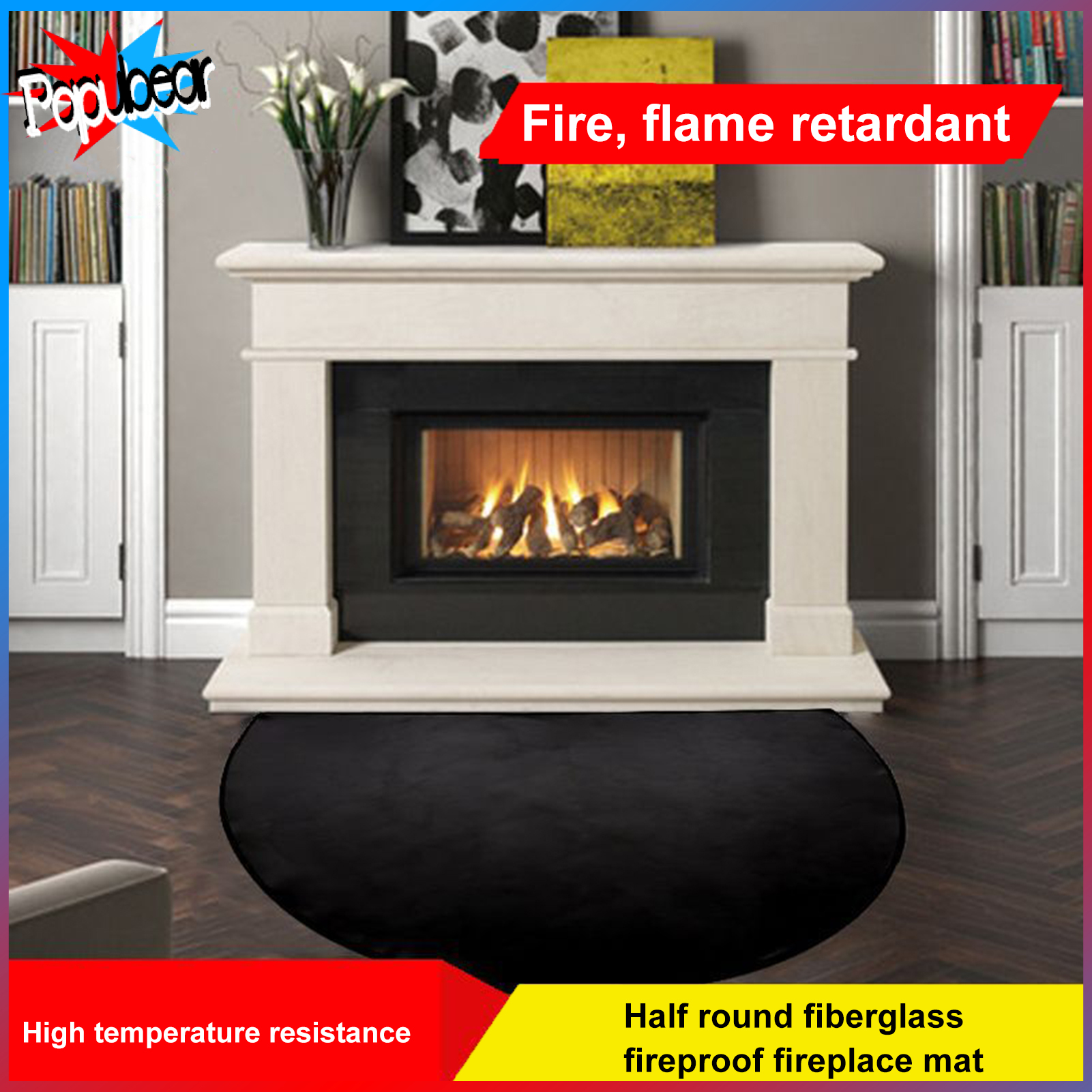 Fireplace Mat High-Temperature Resistant Non-slip Design Multifunctional Flame-Retardant Fireproof Floor Mat ราคา 1,796 บาท*ส่งฟรี