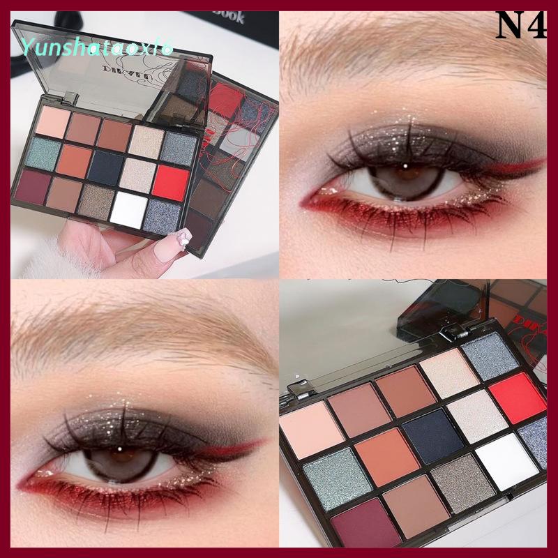 yunshataoxf Dikalu màu xanh lá cây Eyeshadow Palette màu tím long lanh Pearlescent Matte Eye Shadow ánh sáng lung linh trang điểm lâu dài phụ nữ vẻ đẹp mắt mỹ phẩm - 2