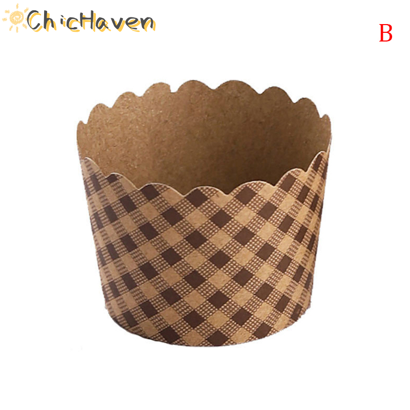 ChicHaven 50 chiếc cốc giấy cupcake khuôn bọc bánh khuôn lót bánh cupcake muffin cốc nướng bánh