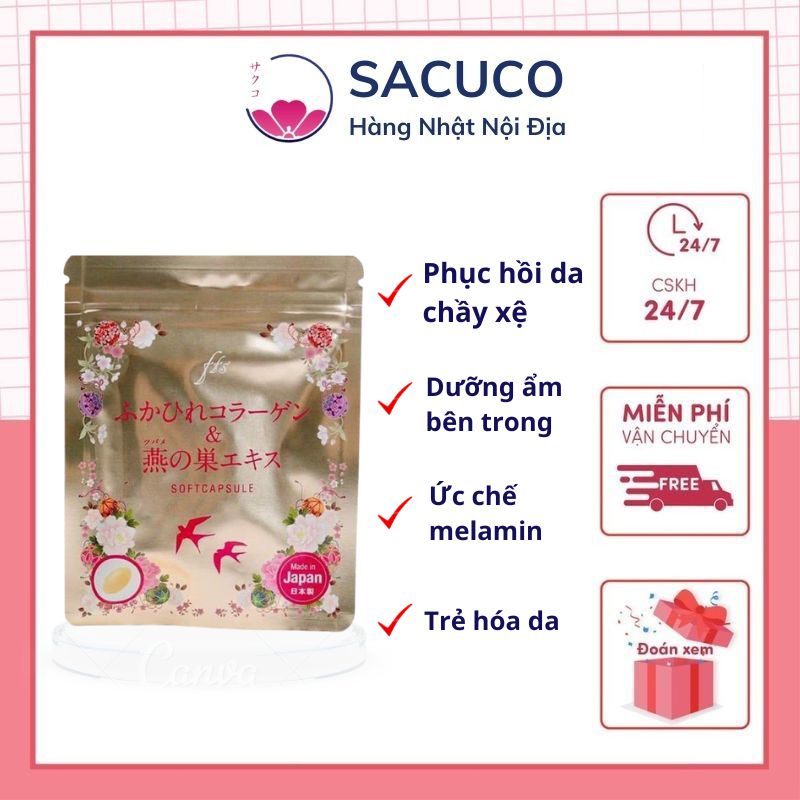 Viên uống Collagen Yến Tươi Nhật Bản 30 viên/ gói