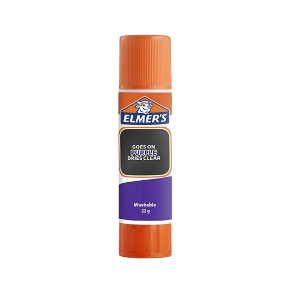 TI9P Màu tím Que keo trong suốt Phim hoạt hình 22 gram Keo đổi màu Bền bỉ Keo có thể giặt Que keo dán chắc chắn Thủ công DIY