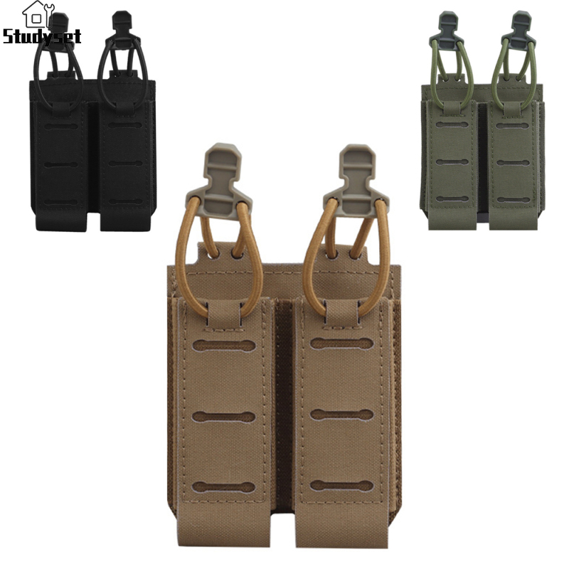Studyset IN stock Mag Pouch 9mm Double Magazine Holder Mag Pouch Tool Holder Outdoor Sport Waistbelt Bag For Men Women Cosplay Training ราคา 171 บาท*ส่งฟรี