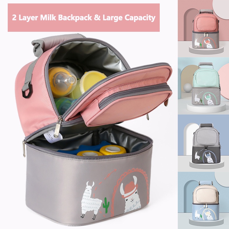 Túi Đựng Bình Sữa Giữ Nhiệt 2 Lớp Chống Thấm Nước Cho Mẹ Bỉm Sữa