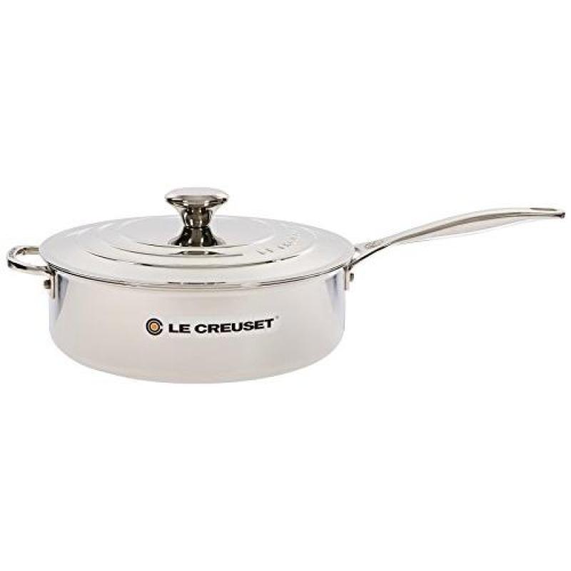 Le Creuset Tri-Ply Stainless Steel Saute Pan with Lid and Helper Handle, 4.5-Quart Singapore