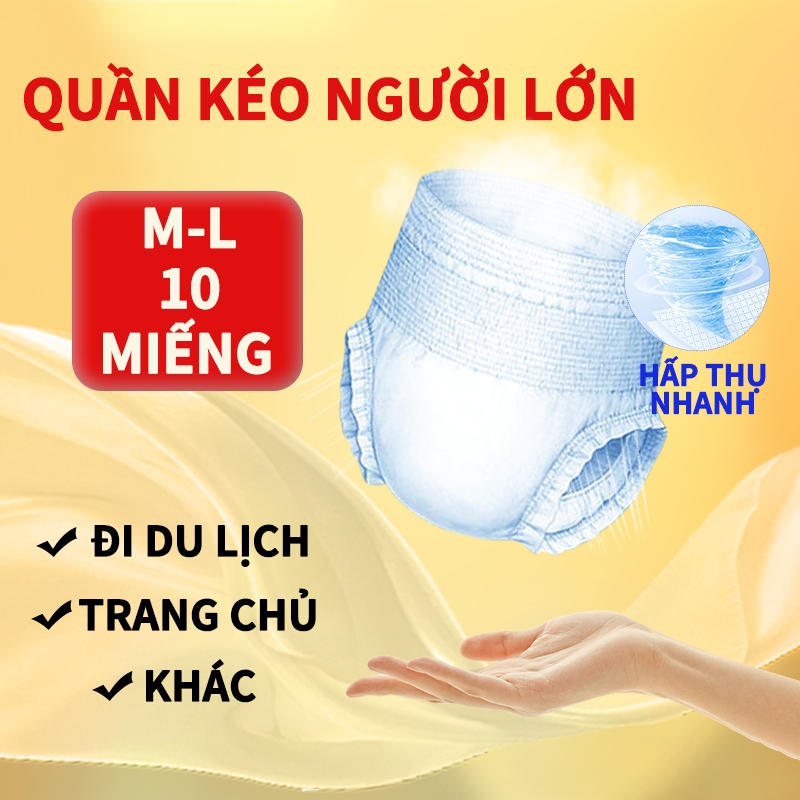 [Freeship ]Bỉm quần người già AIJIAQI đủ(miếng dán/quần,35-85Kg,size M/L/XL), tã bệnh nhân giá rẻ, tã lót cho bà bầu