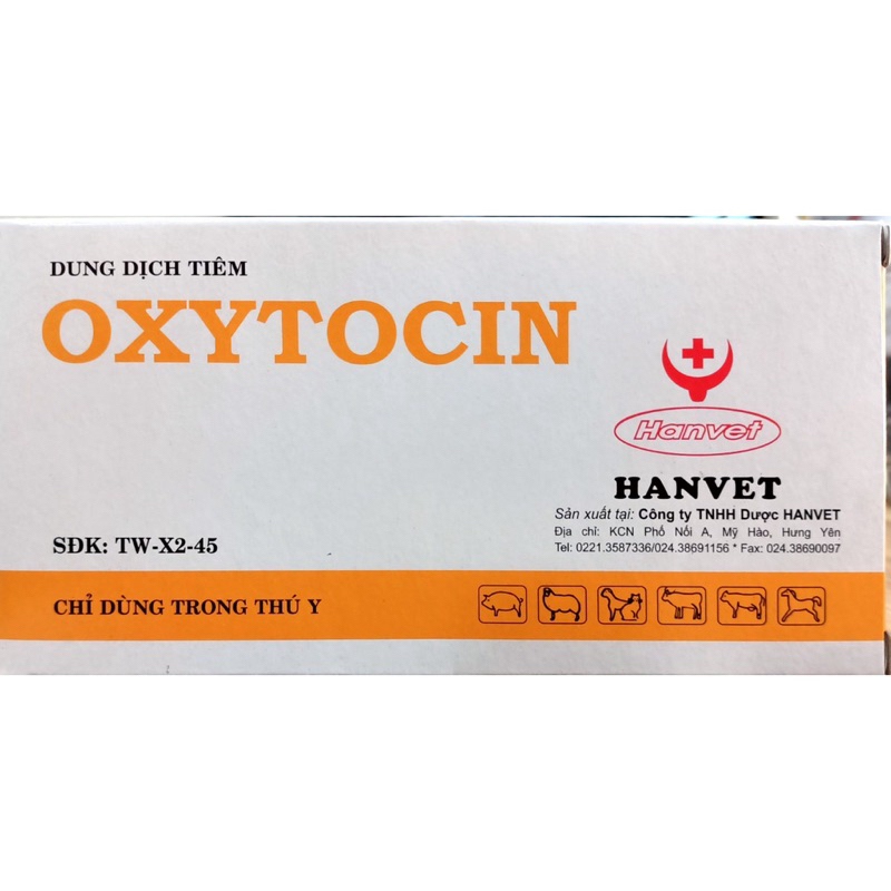 1 vỉ OXYTOCIN kích đẻ cho vật nuôi(10 ống 2ml)