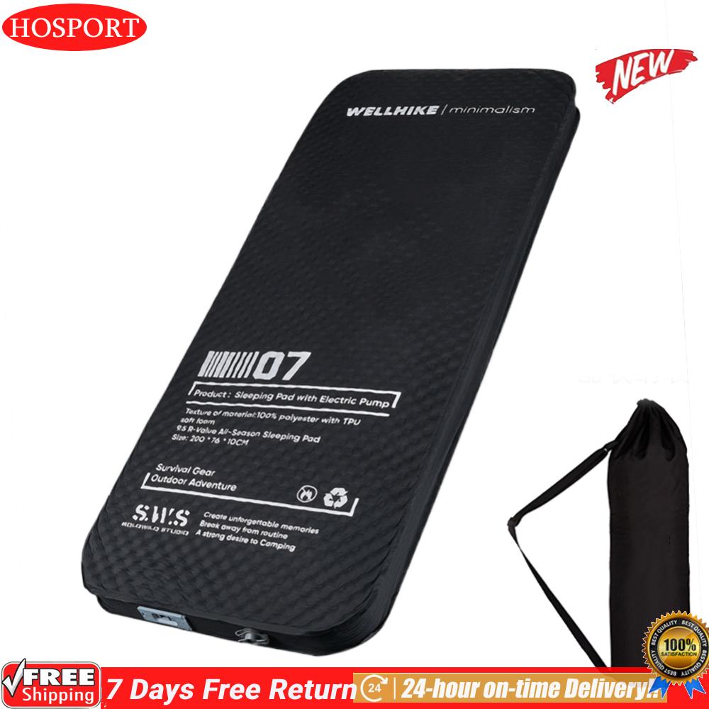 [ห้างสรรพสินค้าอย่างเป็นทางการของ HOSPORT] ที่นอนเตียงลมพร้อมปั๊มในตัวเตียงเป่าลม 10 ซม. ที่นอนยกแบบเป่าลมสำหรับตั้งแคมป์บ้านและแขก ราคา 2,198 บาท*ส่งฟรี
