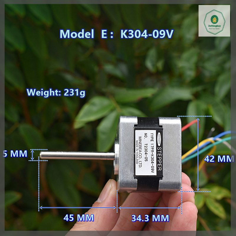 Hot sale cho reprap 3d máy in prusa cnc robot máy khắc minebea nema 17 42 mét 2-pha 4-dây lai bước động cơ bước 5 mét trục