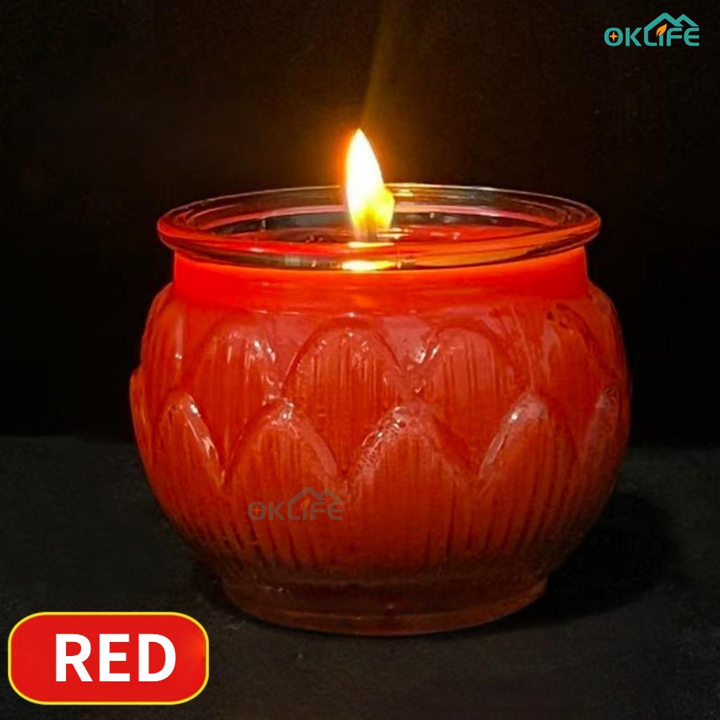 [OKLIFE. SG]Natural Plant Ghee Candles Long Burning Prayer Butter Lamps Eco-Friendly Ghee Butter Candles