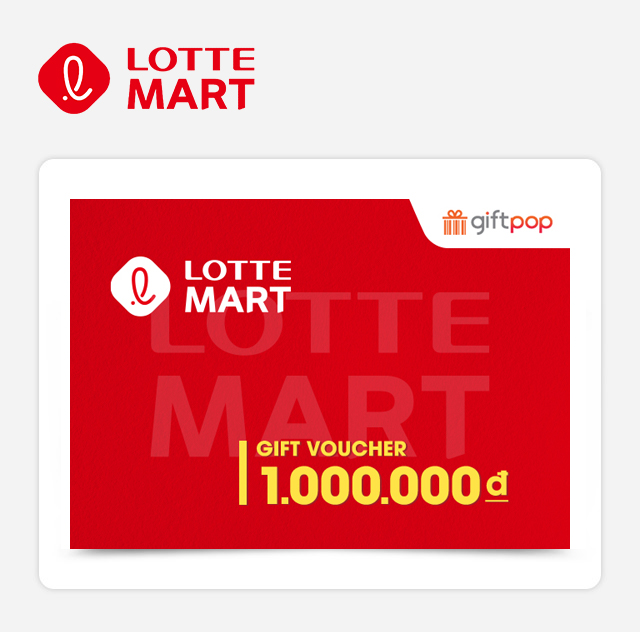 Phiếu quà tặng LOTTE Mart 1.000.000 VNĐ