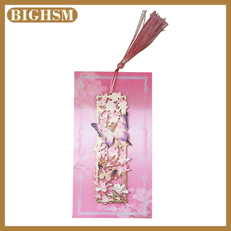 BIGHSM Phong Cách Trung Quốc Tua Hollow Bướm Kim Loại Bookmark Quà Tặng Cho Sinh Viên Giáo Viên Đọc Trang Clip Bookmark Sách Phụ Kiện