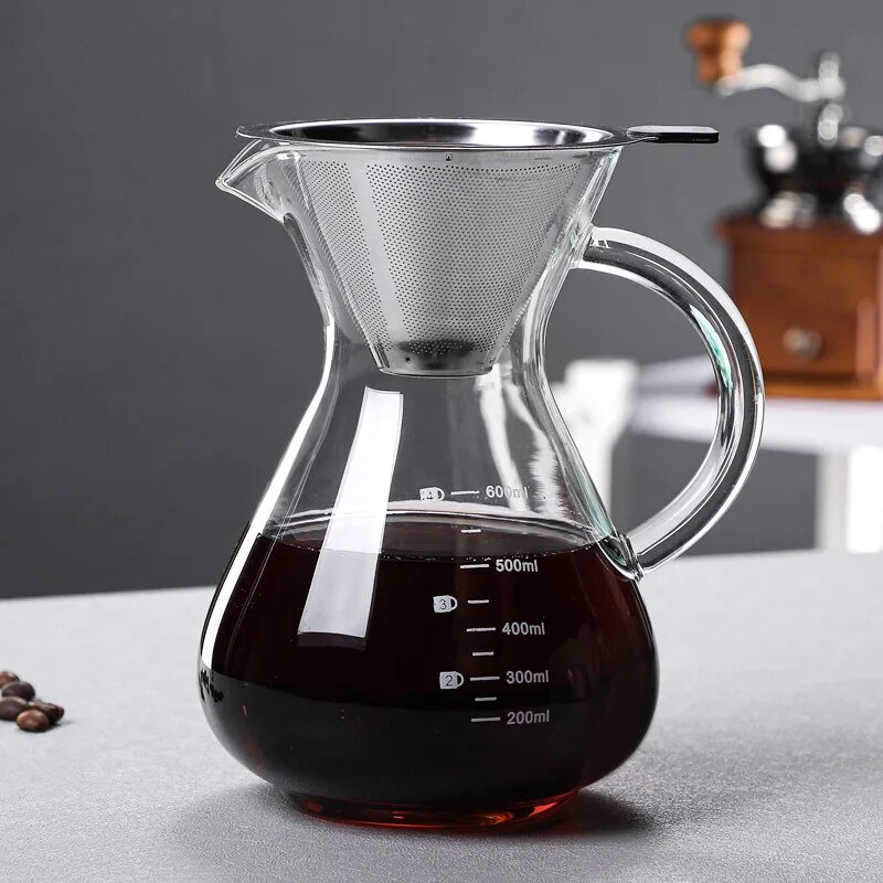 Bình đựng cà phê thủy tinh S Máy pha cà phê Máy pha cà phê máy pha cà phê lạnh máy pha cà phê bình cà phê Thổ Nhĩ Kỳ Bình đựng cà phê H Shank 400ml/600ml/800ml
