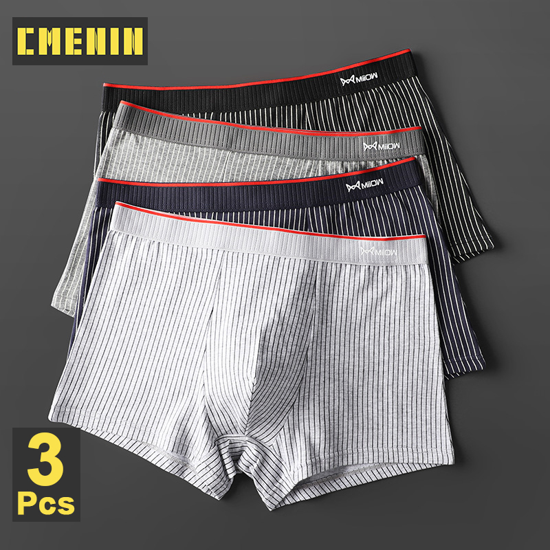 CMENIN MiiOW 3Pcs Popular Nylon Man Underwear Boxers Men's Panties Low Waist Trunks Men Underpants Boxershorts For men M1860 ราคา 341 บาท*ส่งฟรี