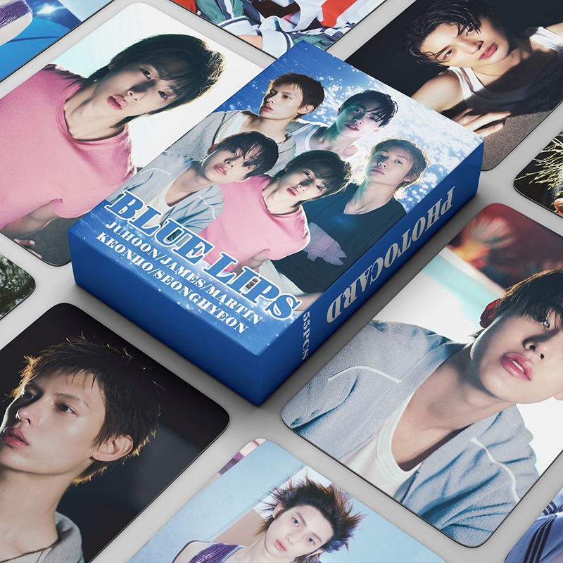 55 cái/hộp cortis photocards Album môi xanh Kpop thẻ Bộ sưu tập thẻ Lomo