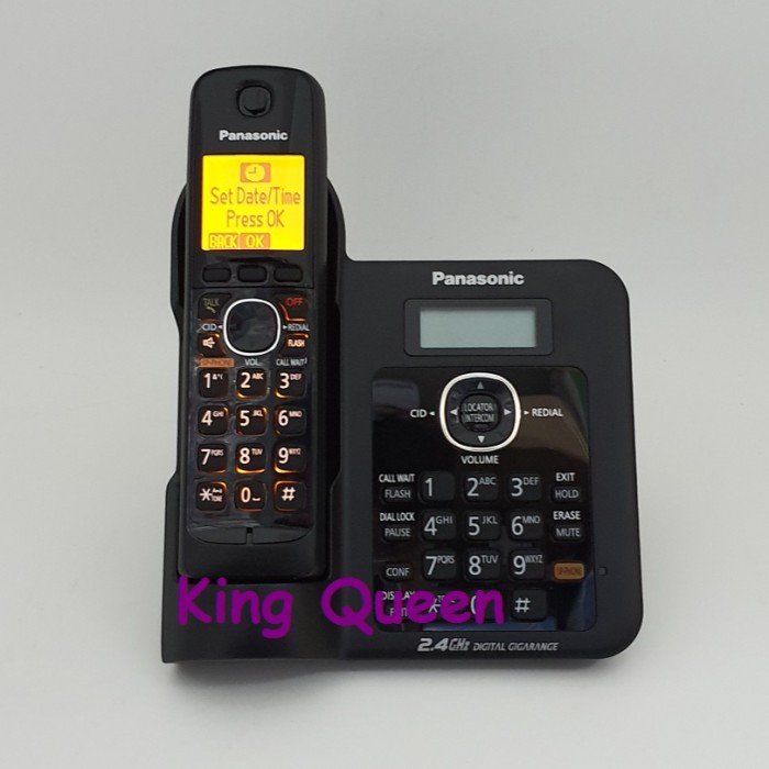 TELEPON WIRELESS PANASONIC KX-TG1611 BLACK-Shelishop13 Harga 2,192,000 rupiah*Gratis Ongkir