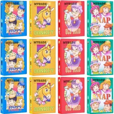 [Bulk 12 Pcs] Classic Card Game Assortment Happy Family / Donkey / Old Maid / Snap