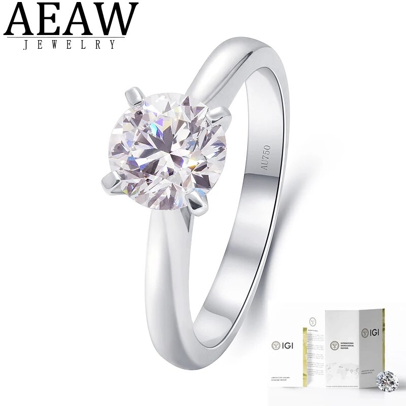 Real 14K Gold CVD HPHT Lab Grown Diamond Ring 1.05ct D VS1 Jewelry Engagement Wedding IGI Certicfication ราคา 18,328 บาท*ส่งฟรี