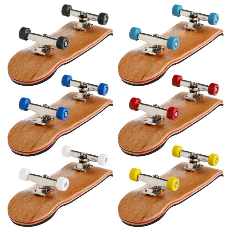 1Set Wooden Deck Fingerboard Skateboard Sport S Ks Gift Le Wood Set New