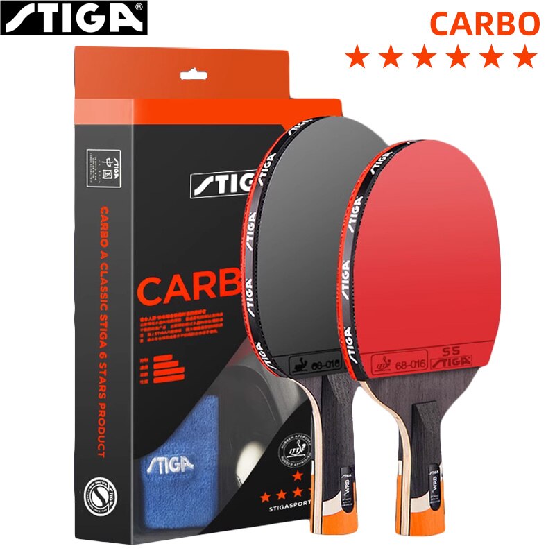 Stiga Carbo 6 Sao Bảng Vợt Tennis 5 2 Carbon vợt bóng bàn Cho Tiên Tiến Tấn Công Nhanh Cả Hai Bên Không Dính Cao Su