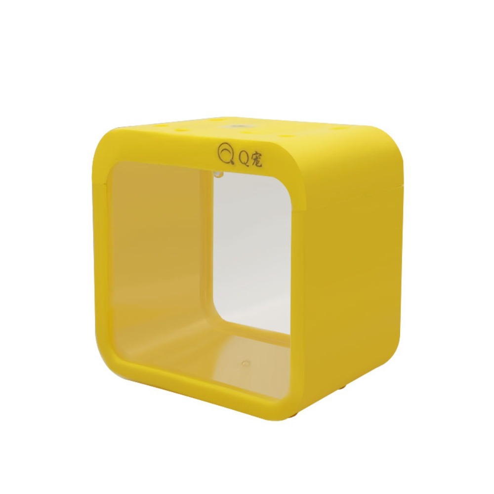 JLY55OZPQ Mini Bể cá Trong suốt LED Bể cá khối xây dựng  Trang trí để bàn Hộp rào chắn - 7