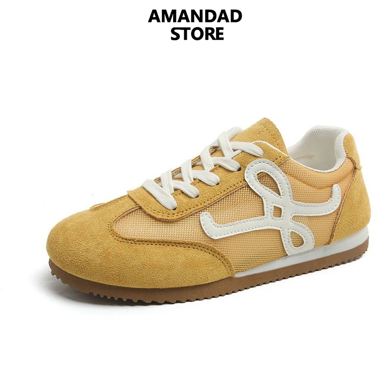 QiaoYiLuo Women's Spring Low-Top Sneakers with Stylish Lace-Up Design ราคา 434 บาท*ส่งฟรี
