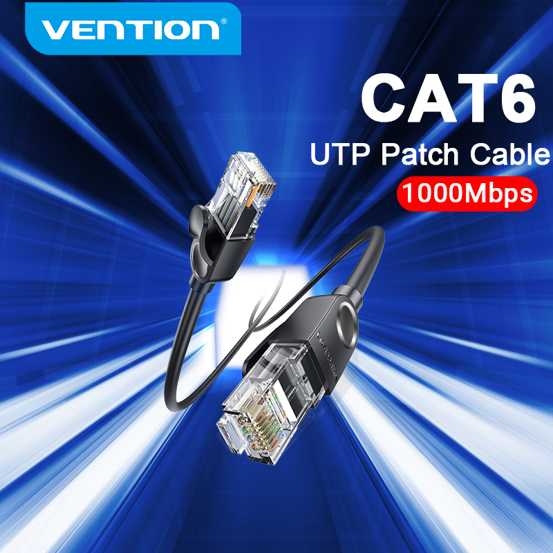 Vention Cat6 Ethernet Cable 1000Mbps UTP RJ45 Network Patch Cord for PC Router Modem PS4/5 Xbox Gaming RJ 45 Internet LAN Cable Harga 14 Ringgit*Penghantaran Percuma
