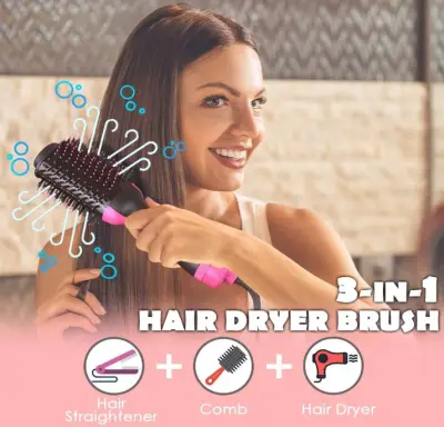One Step Hair Dryer and Volumizer 3 in 1 Hot Air Brush Professional Blow Dryer Comb Curling Iron Hair Straightener Brush